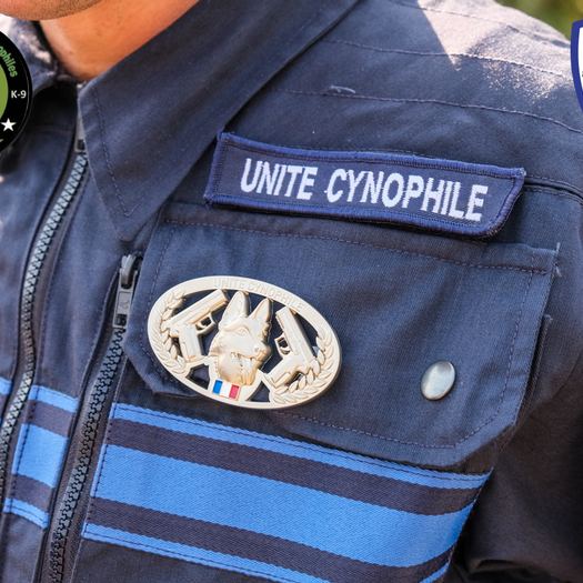 Écusson Unité Cynophile d'un cynotechnicien de Police Municipale